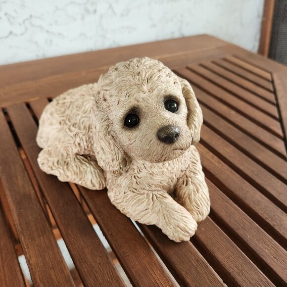 Sandicast Dog Figurine Realistic Puppy Sculpture, 8” Long x 5” High Collectible - Picture 2 of 15